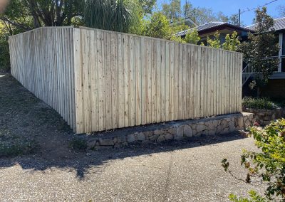 timber fencing installation